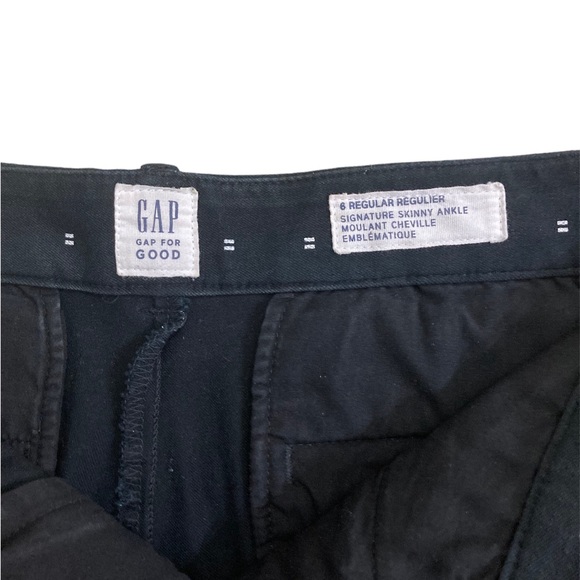 Gap Black Patterned Pants. Size 6 Skinny Ankle Fit. - Picture 5 of 5